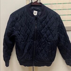 GAP Navy Quilted Bomber Jacket